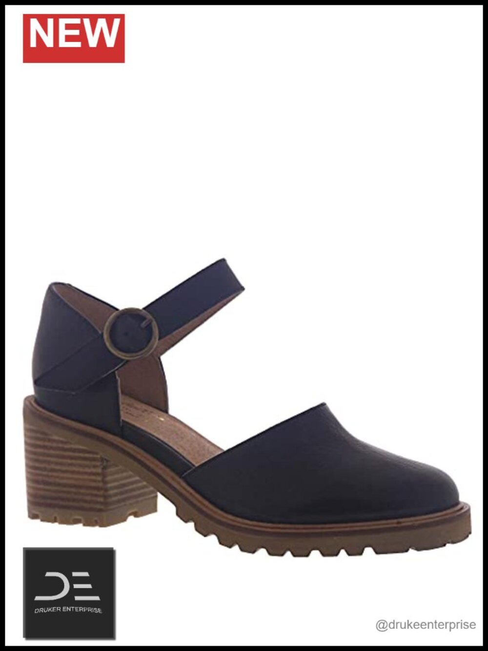 Seychelles Women's Lock and Key Mary Janes Heels 2.5 Block Heel Cushioned Buckle